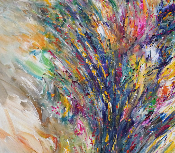 Detail des abstrakten, emotionalen Unikats
