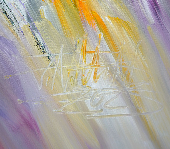 Signatur des abstrakten Bildes