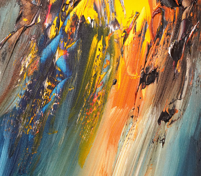 Detail des abstrakten Gemäldes