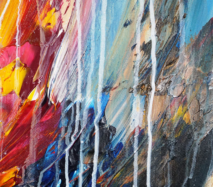 Detail aus dem abstrakten Gemälde des Kunstmalers Peter Nottrott