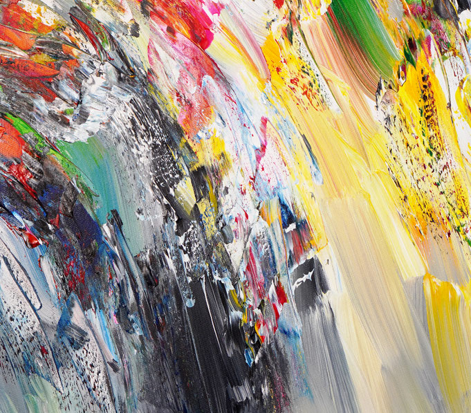 Detail aus dem abstrakten Gemälde des Kunstmalers Peter Nottrott