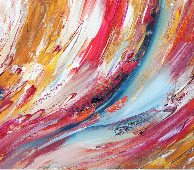Detail aus dem abstrakten Gemälde des Kunstmalers Peter Nottrott