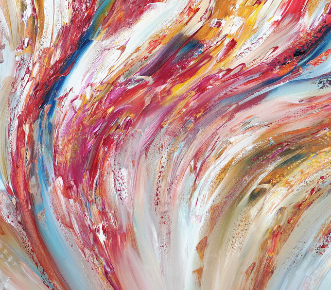 Detail aus dem abstrakten Gemälde des Kunstmalers Peter Nottrott