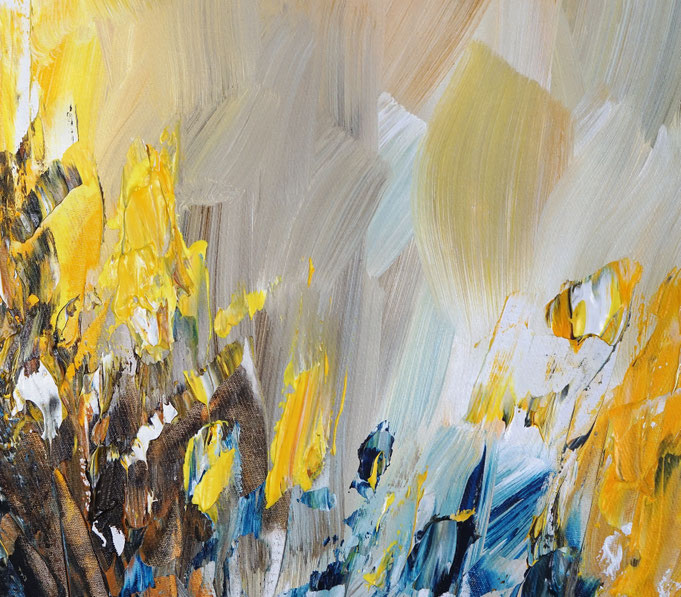 Detail des abstraktes Gemäldes des Kunstmalers Peter Nottrott