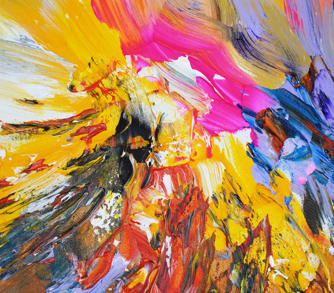 Detail des abstrakten Gemäldes
