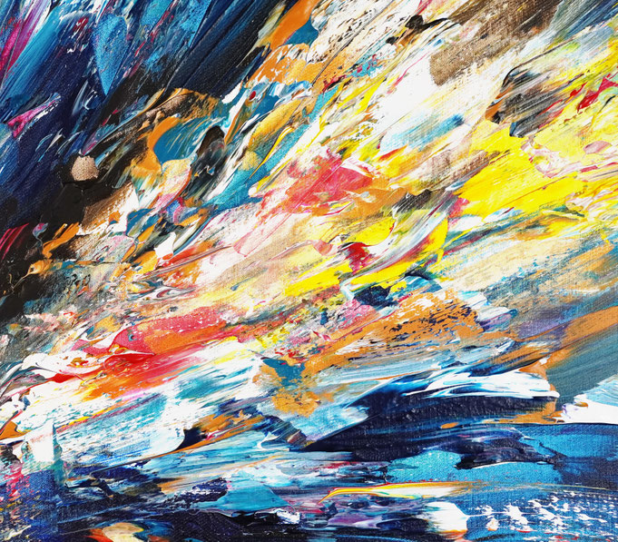 Detail des abstrakten Gemäldes
