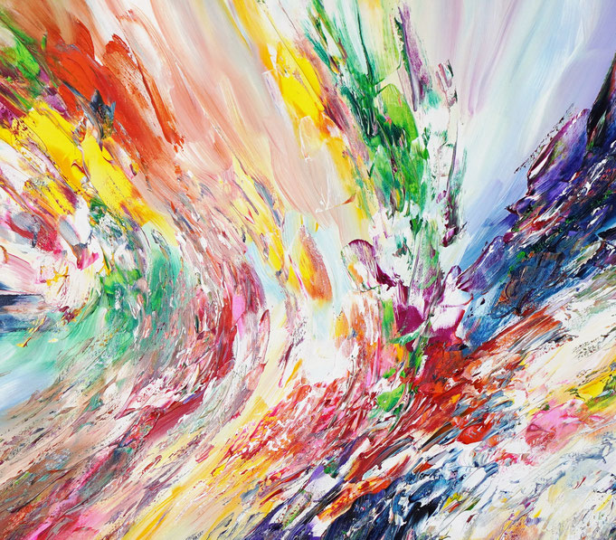Detailfoto des abstrakten Gemäldes von Peter Nottrott