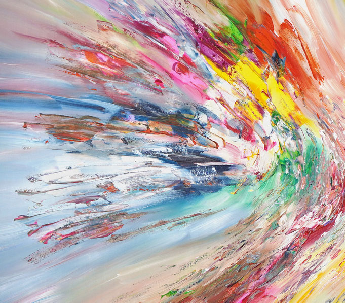 Detailfoto des abstrakten Gemäldes von Peter Nottrott