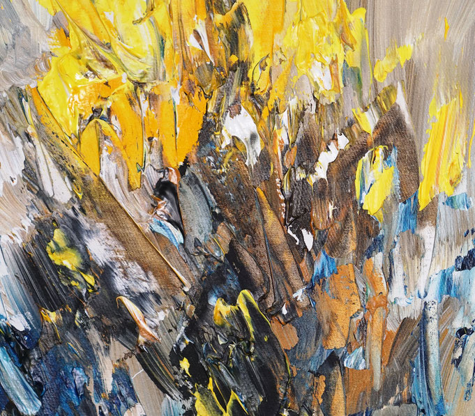 Detail des abstraktes Gemäldes des Kunstmalers Peter Nottrott