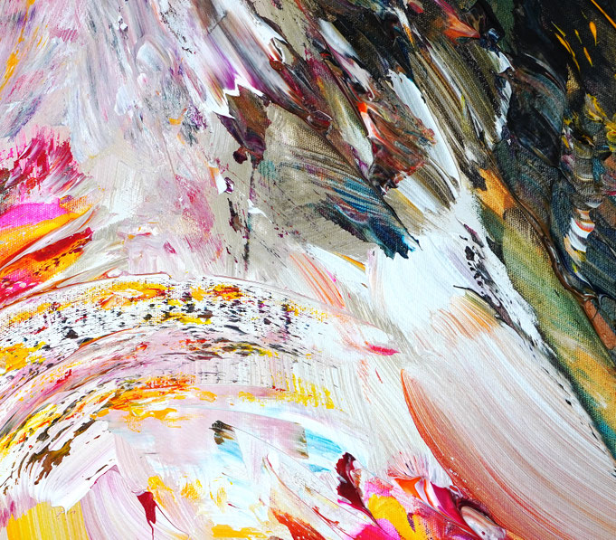 Detail des abstrakten, emotionalen Unikats
