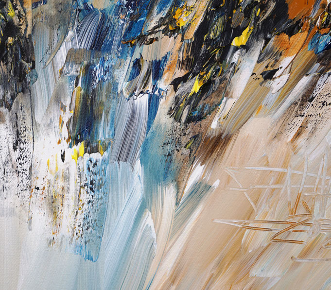 Detail des abstraktes Gemäldes des Kunstmalers Peter Nottrott