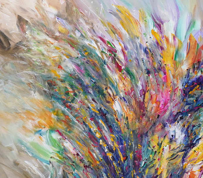 Detail des abstrakten, emotionalen Unikats
