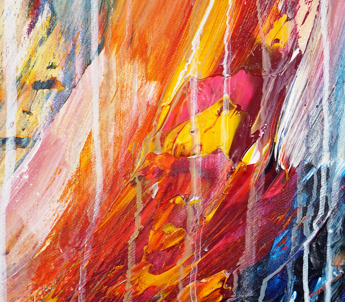 Detail aus dem abstrakten Gemälde des Kunstmalers Peter Nottrott