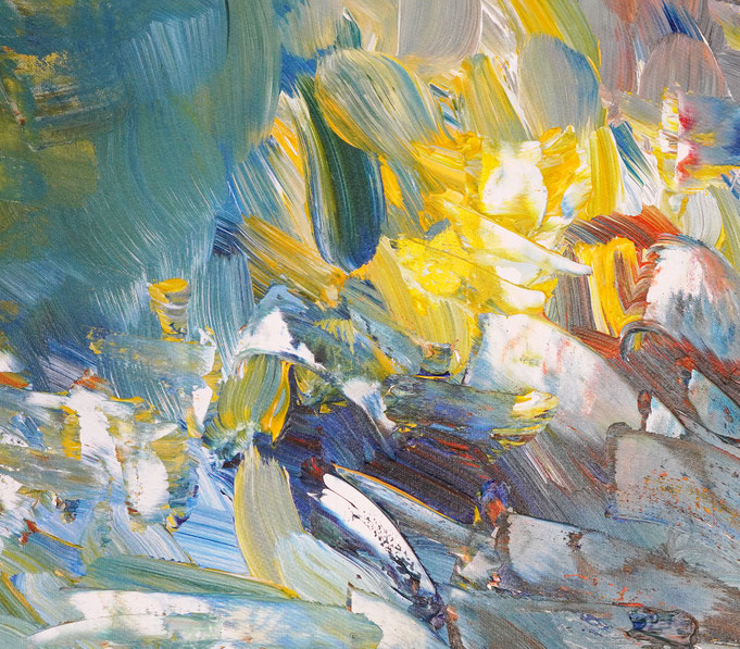 Detail des floralen Gemälde des Künstlers Peter Nottrott