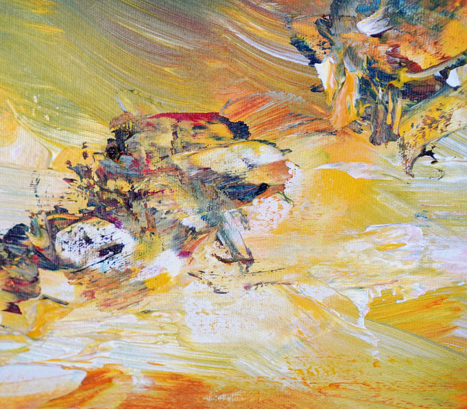 Detail des floralen Gemälde des Künstlers Peter Nottrott