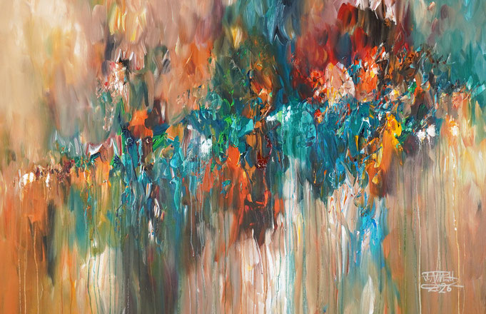 Abstraktes Frühlingsgemälde