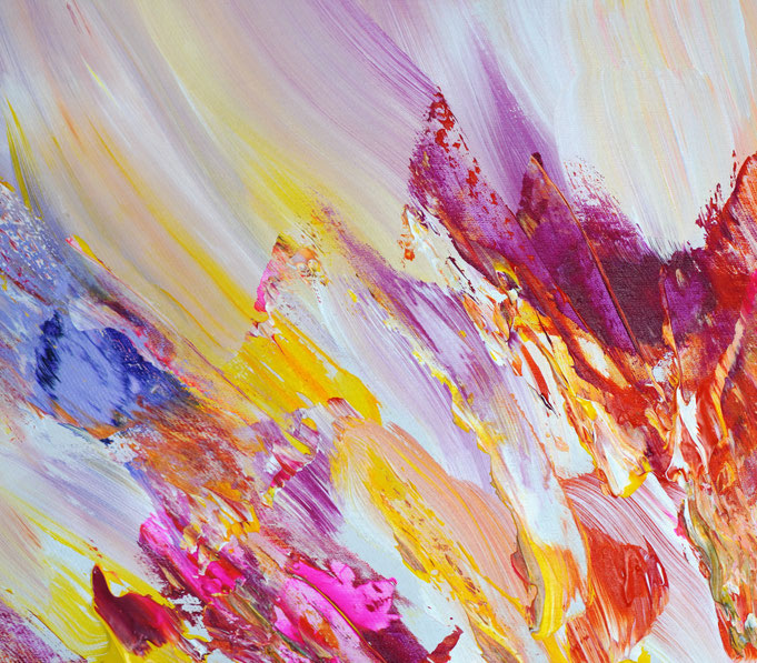 Detail des abstrakten Gemälde von Peter Nottrott