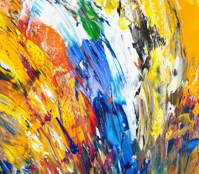 Detail des abstrakten Kunstgemäldes von Peter Nottrott