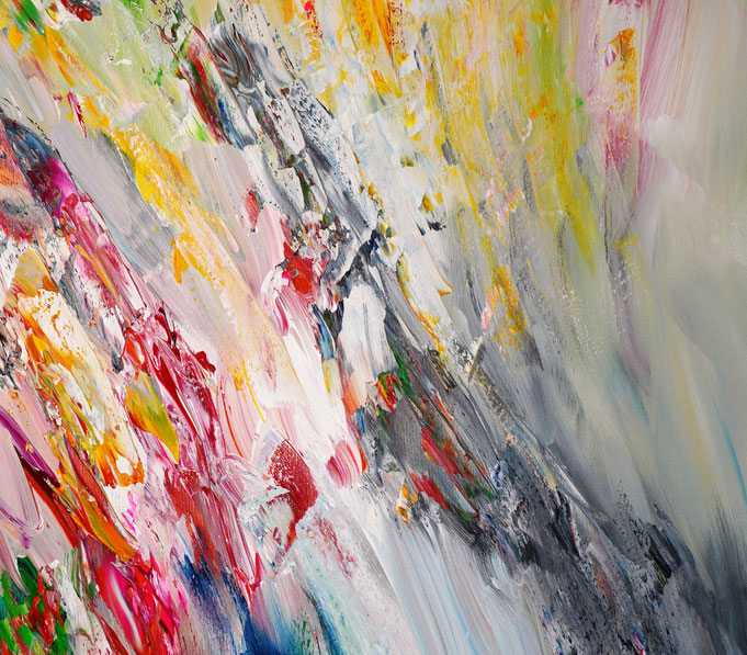 Detail aus dem abstrakten Gemälde des Kunstmalers Peter Nottrott