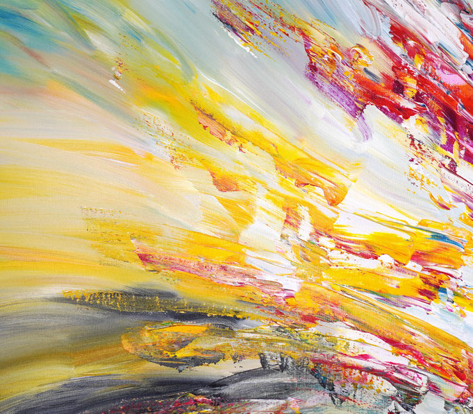 Detail aus dem abstrakten Gemälde des Kunstmalers Peter Nottrott