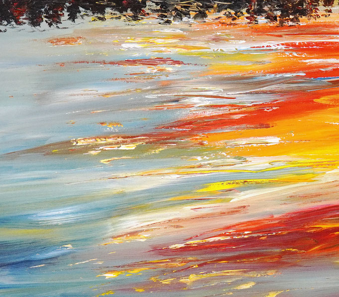 Detail des Sonnenuntergangsgemäldes