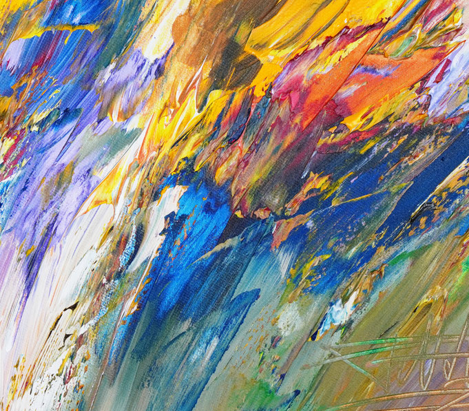 Detail des abstrakten Kunstgemäldes von Peter Nottrott