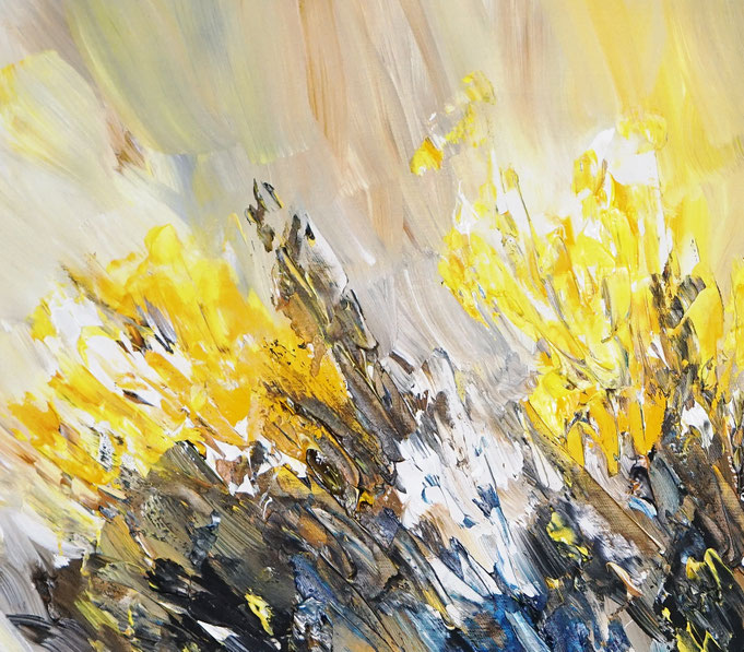 Detail des abstraktes Gemäldes des Kunstmalers Peter Nottrott