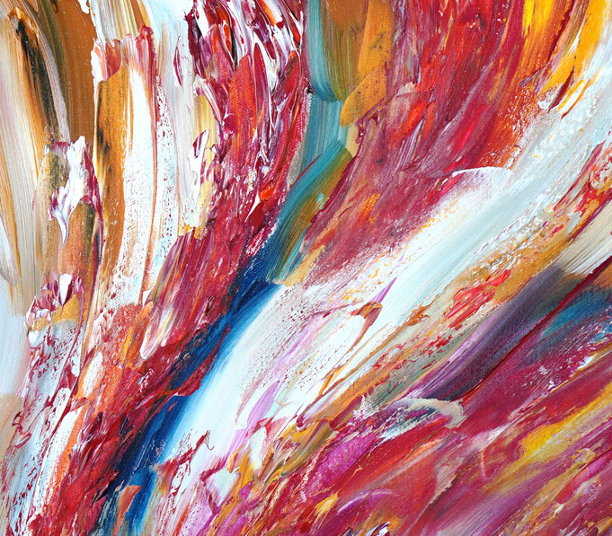 Detail aus dem abstrakten Gemälde des Kunstmalers Peter Nottrott