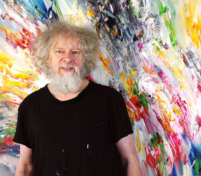 ... gerade fertig gemalt: Peter Nottrott mit In A Good Mood XL 1