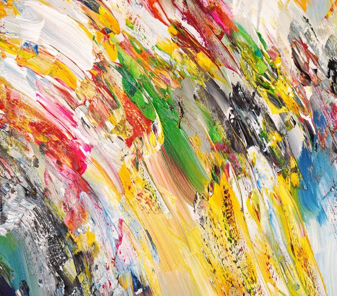 Detail aus dem abstrakten Gemälde des Kunstmalers Peter Nottrott