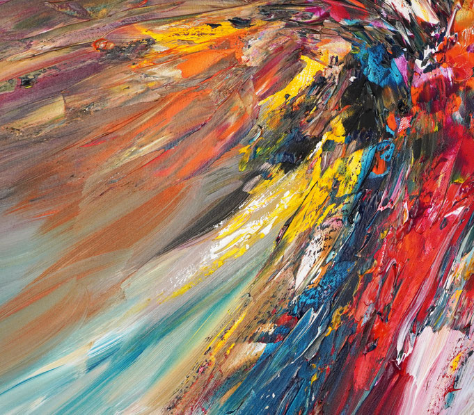 Detail des abstrakten, emotionalen Unikats