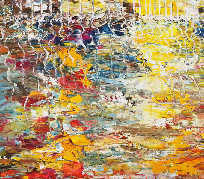 Detailfoto des Gemäldes "Romantic Seaside Sailing M 1", Acryl auf Leinwand