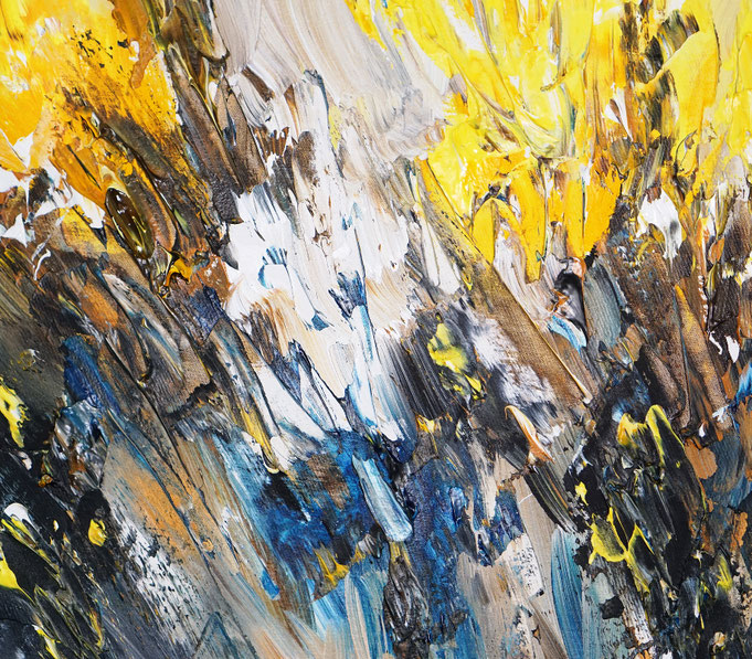 Detail des abstraktes Gemäldes des Kunstmalers Peter Nottrott