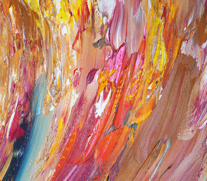 Detail aus dem abstrakten Gemälde des Kunstmalers Peter Nottrott