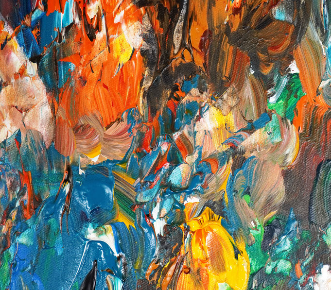 Detail des abstrakten Gemäldes