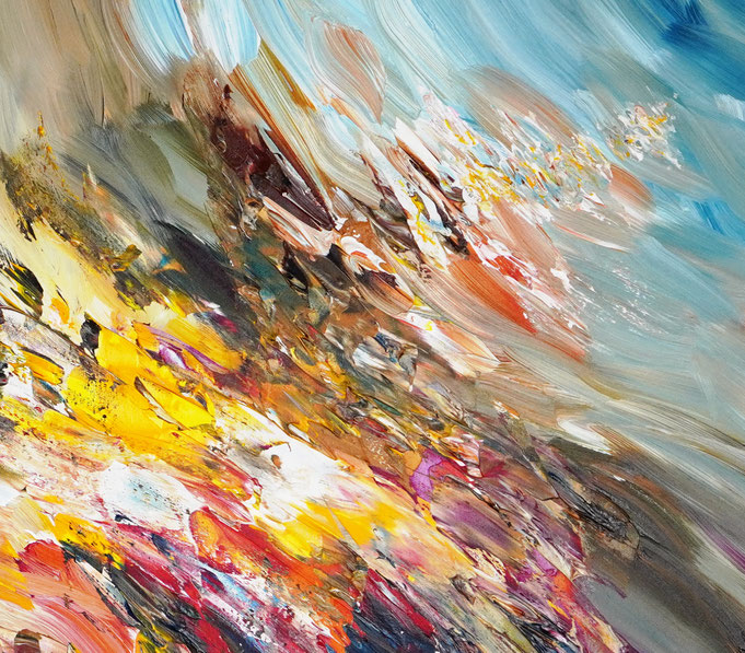 Detail des abstrakten, emotionalen Unikats