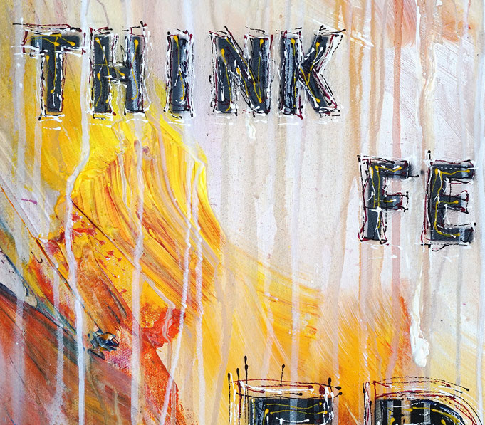 Detail aus dem abstrakten Gemälde des Kunstmalers Peter Nottrott