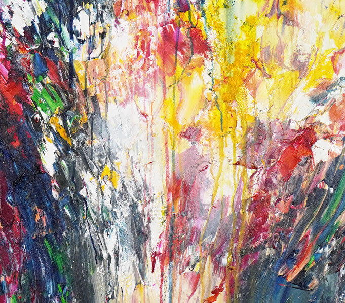 Detail des abstrakten, emotionalen Unikats