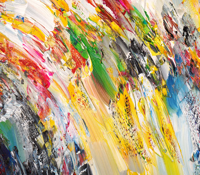 Detail aus dem abstrakten Gemälde des Kunstmalers Peter Nottrott