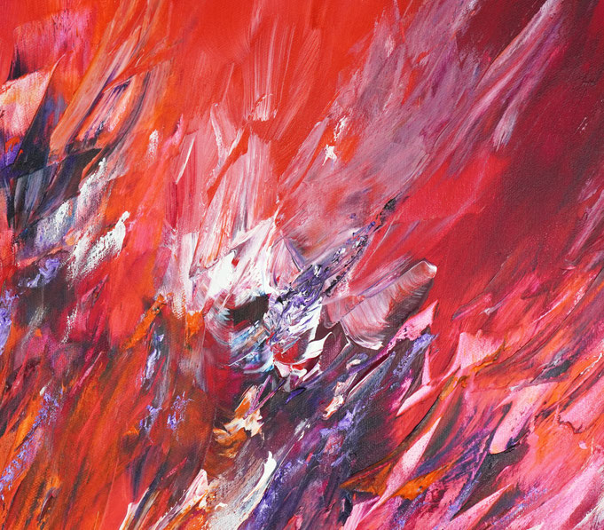 Detail des abstrakten, emotionalen Unikats