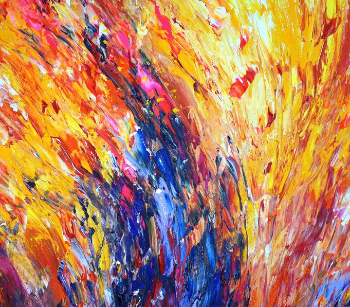 Detail des abstrakten Gemäldes