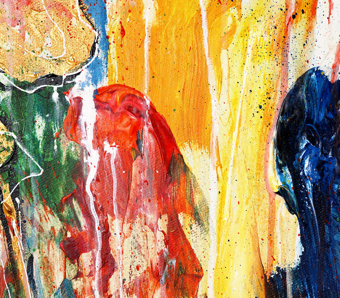 Detail des floralen Gemälde des Künstlers Peter Nottrott