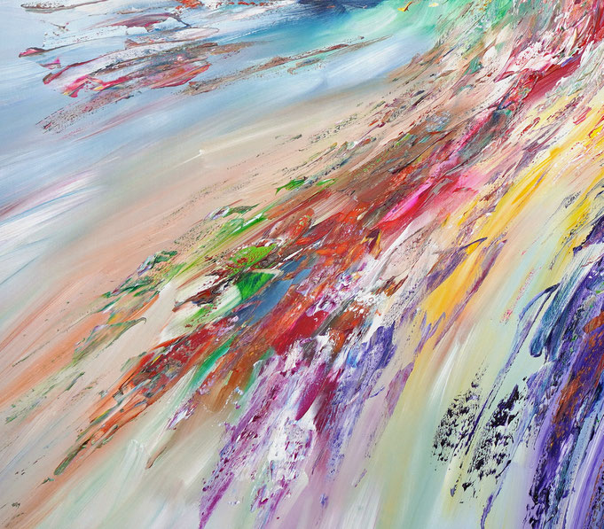 Detailfoto des abstrakten Gemäldes von Peter Nottrott