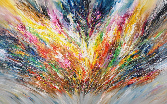 Großformatiges Acrylbild auf Leinwand. Abstrakte, moderne Malerei.