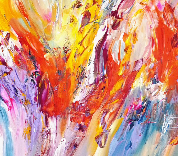 Detail des abstrakten, emotionalen Unikats