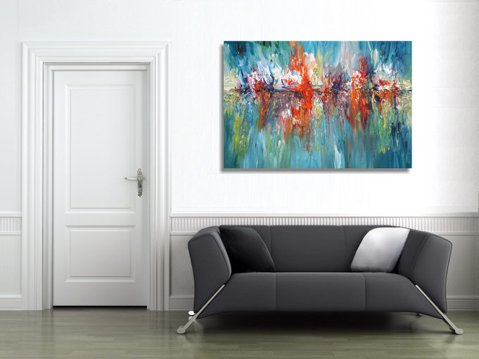peter nottrott, Originalgemälde, acryl, blau,  maritim, Meer, Wasser, Wind, Wellen 