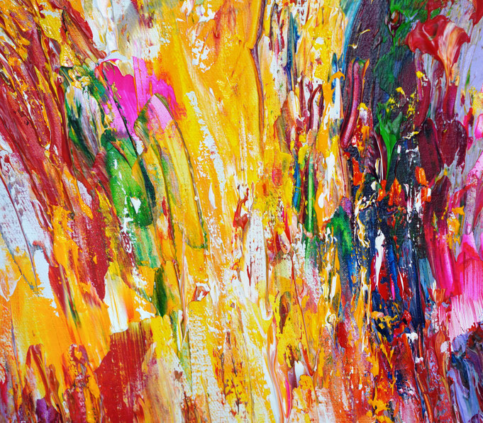 Detail des abstrakten Gemälde von Peter Nottrott