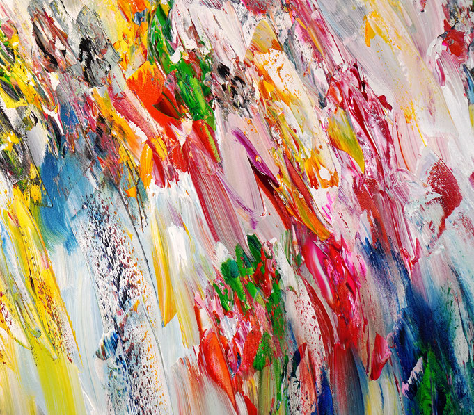 Detail aus dem abstrakten Gemälde des Kunstmalers Peter Nottrott