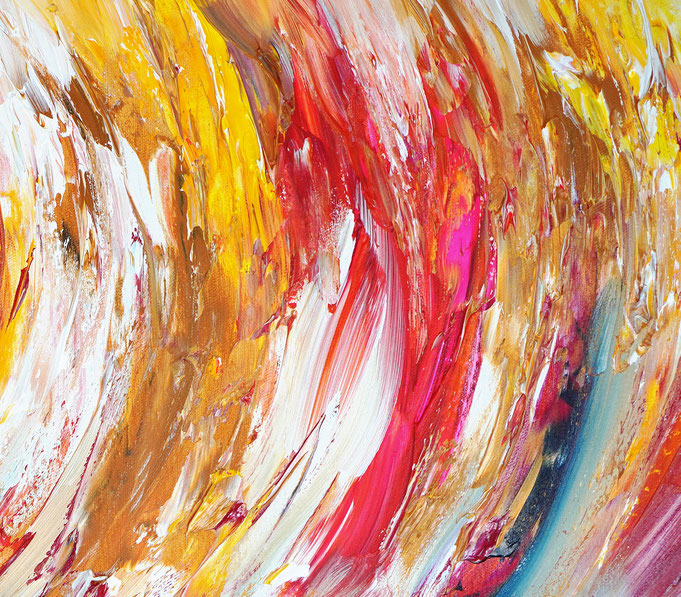 Detail aus dem abstrakten Gemälde des Kunstmalers Peter Nottrott