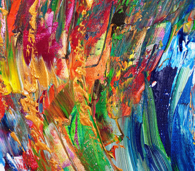 Detail des abstrakten Kunstgemäldes von Peter Nottrott